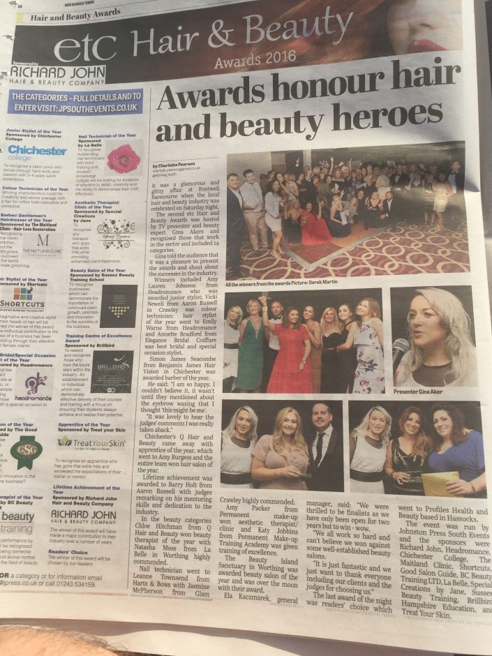 Katy Jobbins Award Win in the local Newspaper